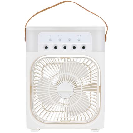 LED RGB Stolní ventilátor s mlhovým efektem 10W/5V