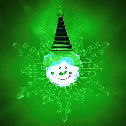 LED RGB Vánoční dekorace s přísavkou LED/3xLR44 sněhulák červená/modrá/zelená