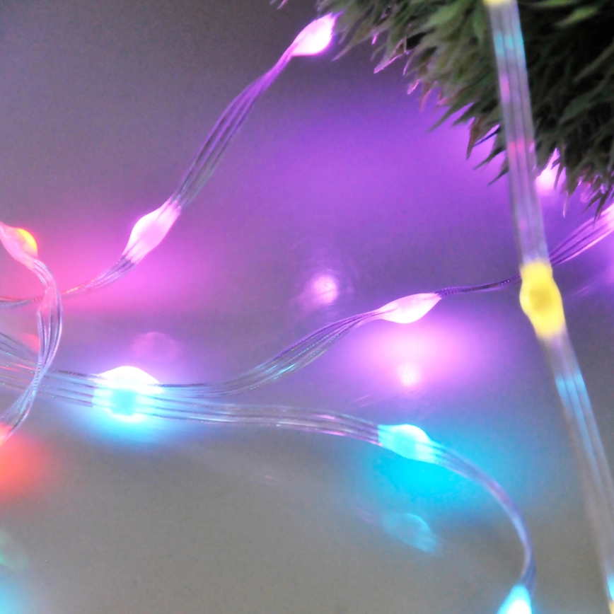LED RGB Vánoční řetěz LED/10W/5V 10 m USB + dálkové ovládání