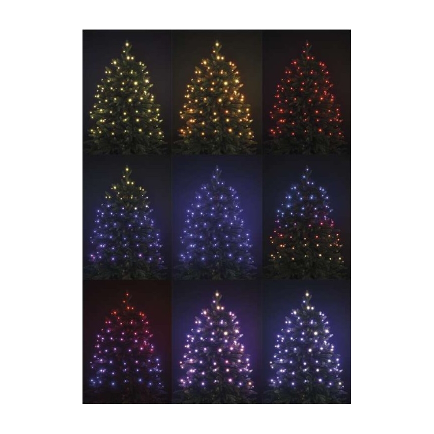 LED RGB Vánoční venkovní řetěz 96xLED/72 módů 13m IP44 + dálkové ovládání