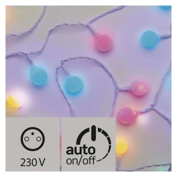 LED RGB Venkovní vánoční řetěz CHERRY 40xLED/3,6W/230V IP44