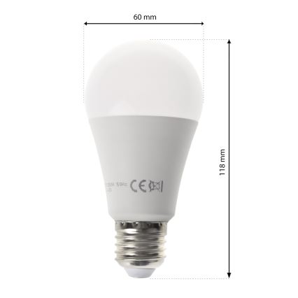 LED RGB žárovka s dálkovým ovladačem BULB E27/9W/230V 2700K