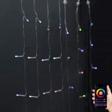 LED RGB  závěs 180xLED/7 funkcí 6m IP65 Wi-Fi Tuya