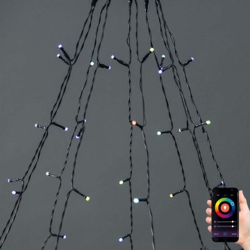 LED RGB  závěs 240xLED/11 funkcí 8m IP65 Wi-Fi Tuya