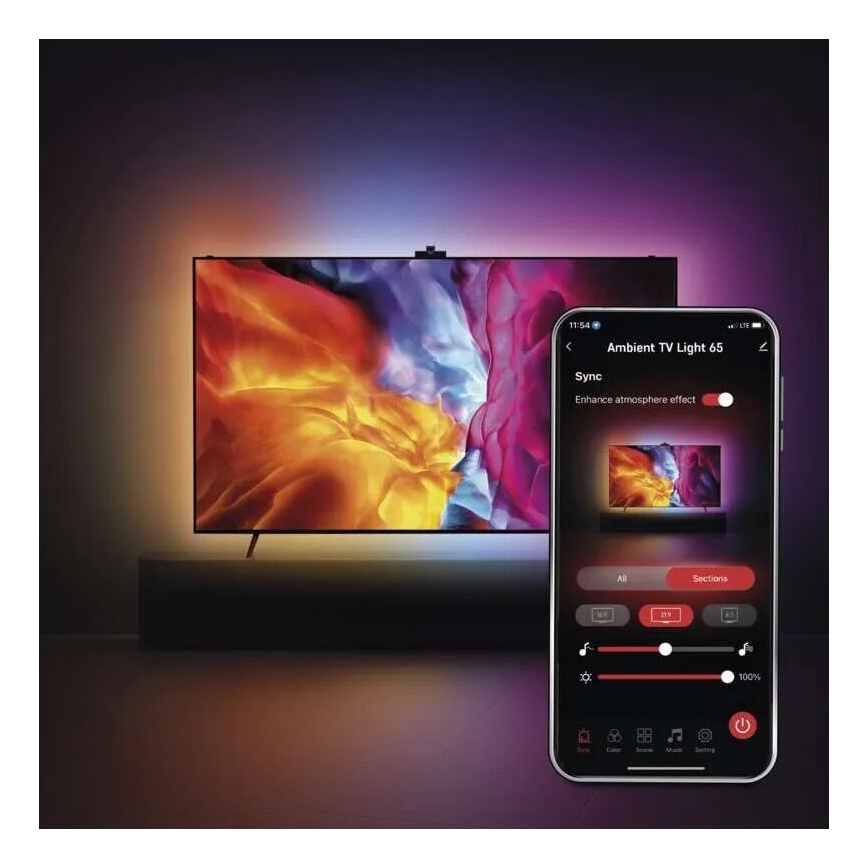 LED RGBIC Pásek pro TV GoSmart LED/24W/230V 65“