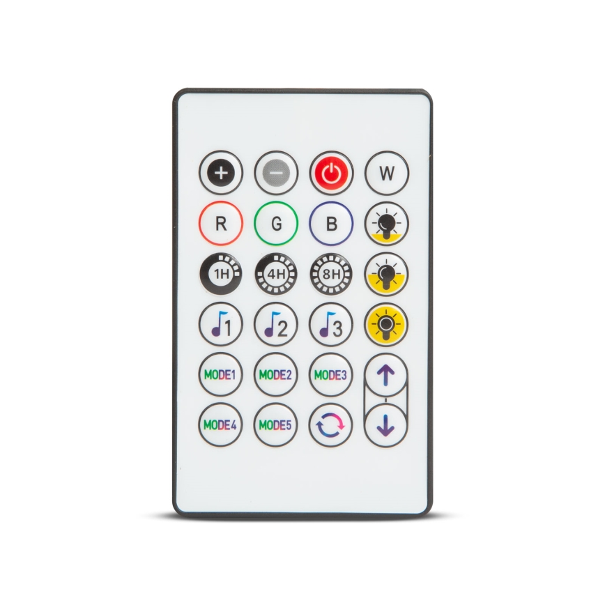 LED RGBIC Stmívatelný solární řetěz 30xLED/1,3W/3,7/5V 2200 mAh 14,37 m IP65 černá + dálkové ovládání