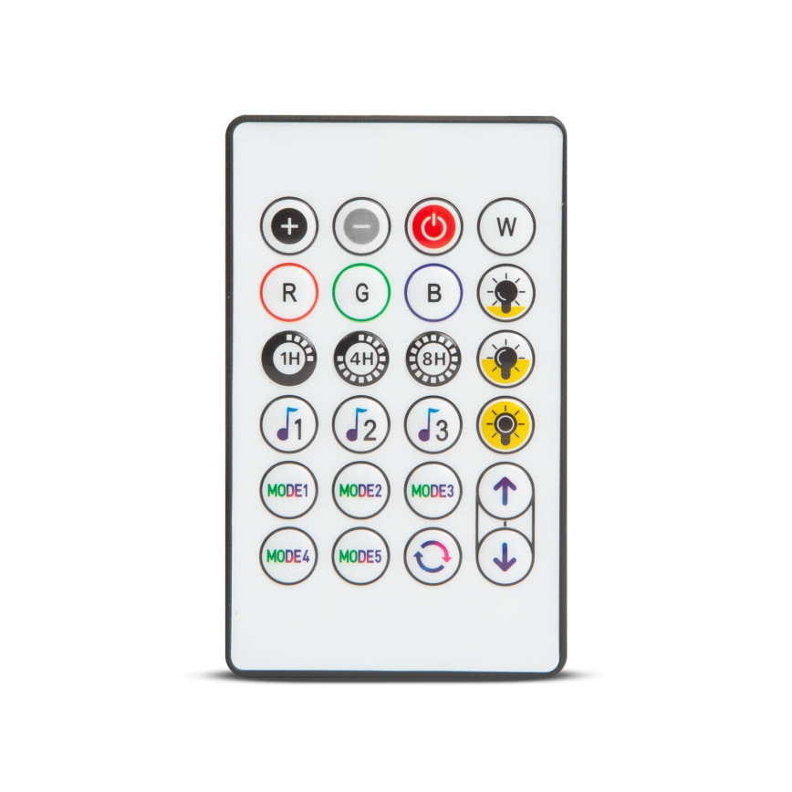 LED RGBIC Stmívatelný solární řetěz 15xLED/1,3W/3,7/5V 2200 mAh 8 m IP65 černá + dálkové ovládání