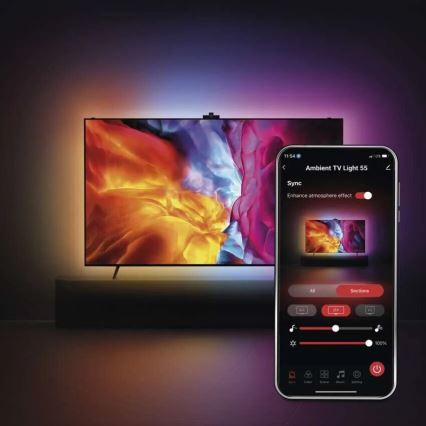 LED RGBIC Stmívatelný pásek pro TV GoSmart LED/24W/230V 55“