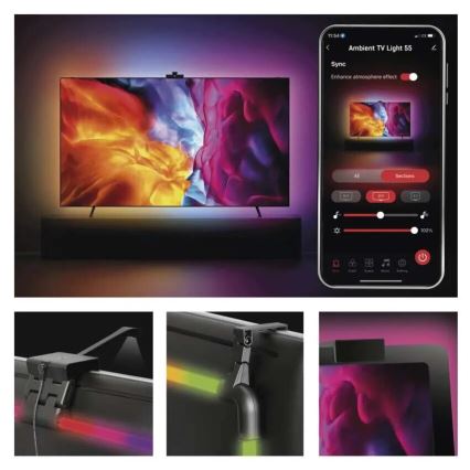 LED RGBIC Stmívatelný pásek pro TV GoSmart LED/24W/230V 55“