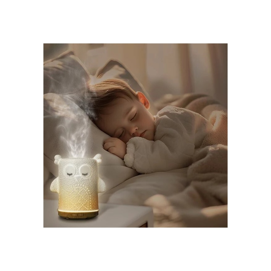 LED RGBW Aroma difuzér LED/8W/230V 100 ml sova