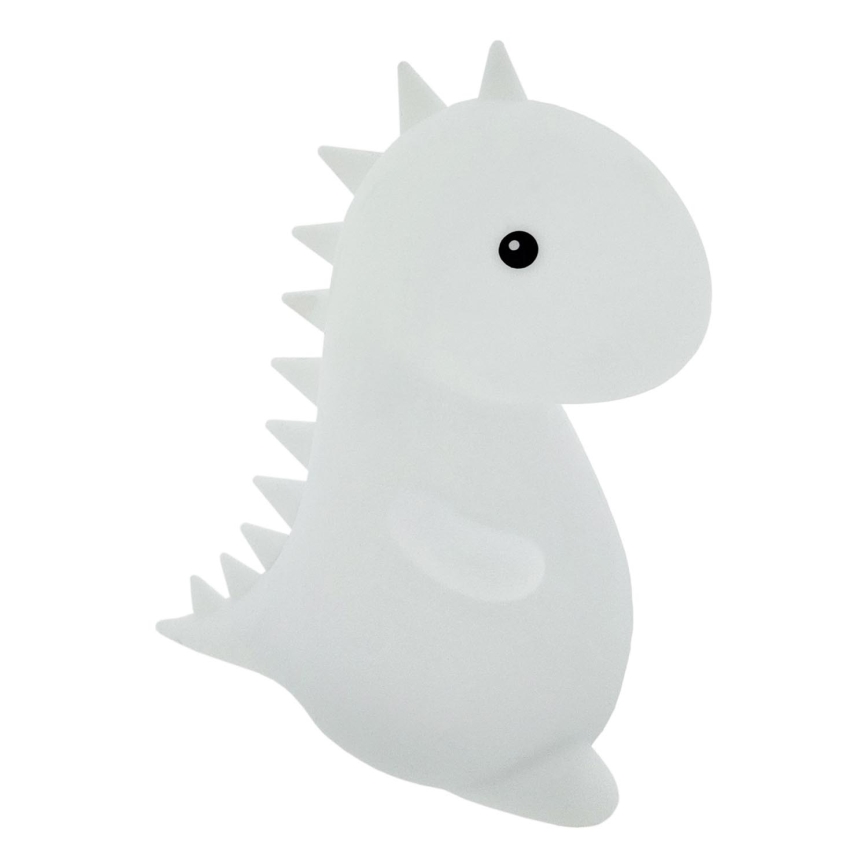 LED RGBW Dětská dotyková lampa LED/1W/5V USB 1200 mAh dinosaur