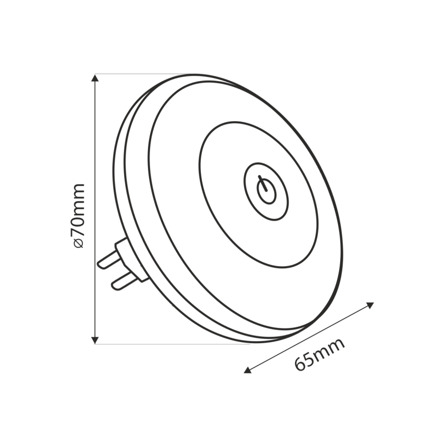 LED RGBW Noční světlo LED/1W/230V bílá