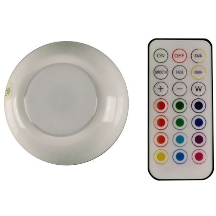 LED RGBW Stmívatelné osvětlení nábytku LED/0,5W/4,5V 3xAAA bílá + dálkové ovládání