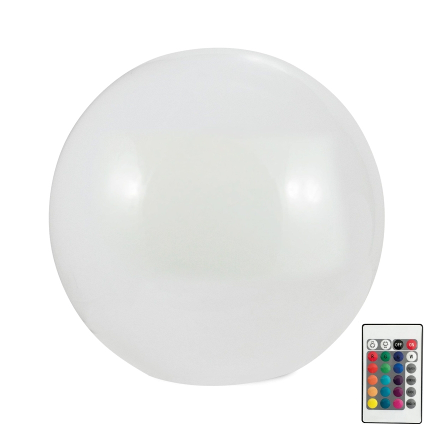 LED RGBW Solární lampa BALL LED/1,2V pr. 30 cm IP65 + dálkové ovládání