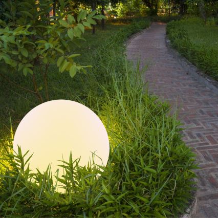 LED RGBW Solární lampa BALL LED/1,2V pr. 30 cm IP65 + dálkové ovládání