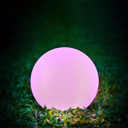 LED RGBW Solární lampa BALL LED/1,2V pr. 30 cm IP65 + dálkové ovládání