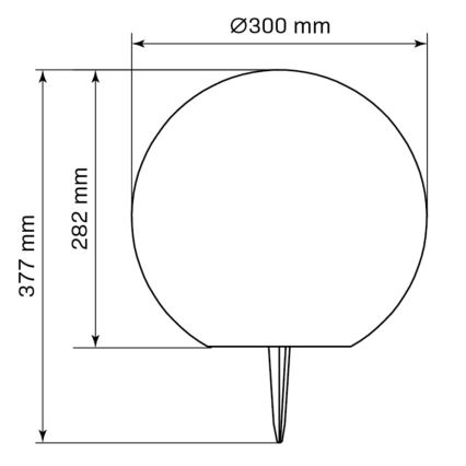 LED RGBW Solární lampa BALL LED/1,2V pr. 30 cm IP65 + dálkové ovládání