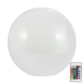 LED RGBW Solární lampa BALL LED/3,7V 1500 mAh pr. 40 cm IP65 + dálkové ovládání
