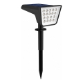 LED RGBW Solární svítidlo se senzorem LED/3,7V IP54 1200 mAh černá