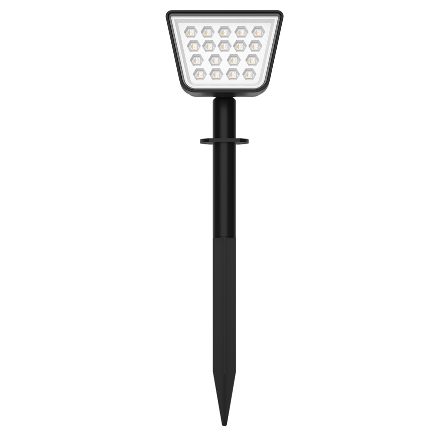 LED RGBW Solární svítidlo se senzorem LED/3,7V IP54 1200 mAh černá