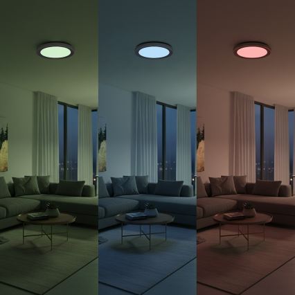 LED RGBW Stmívatelné stropní svítidlo MELO LED/36W/230V 3000-6000K pr. 39 cm bílá + dálkové ovládání