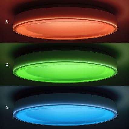 LED RGBW Stmívatelné stropní svítidlo MELO LED/36W/230V 3000-6000K pr. 39 cm bílá + dálkové ovládání