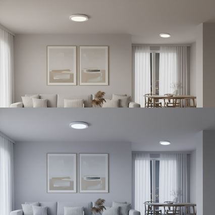 LED RGBW Stmívatelné stropní svítidlo MELO LED/36W/230V 3000-6000K pr. 39 cm bílá + dálkové ovládání