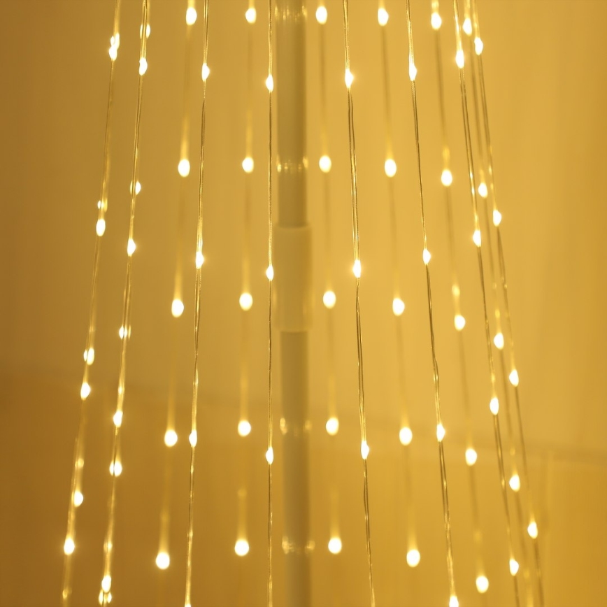 LED RGBW Stmívatelná venkovní vánoční dekorace LED/4W/230V 180 cm IP44 stromek + dálkové ovládání