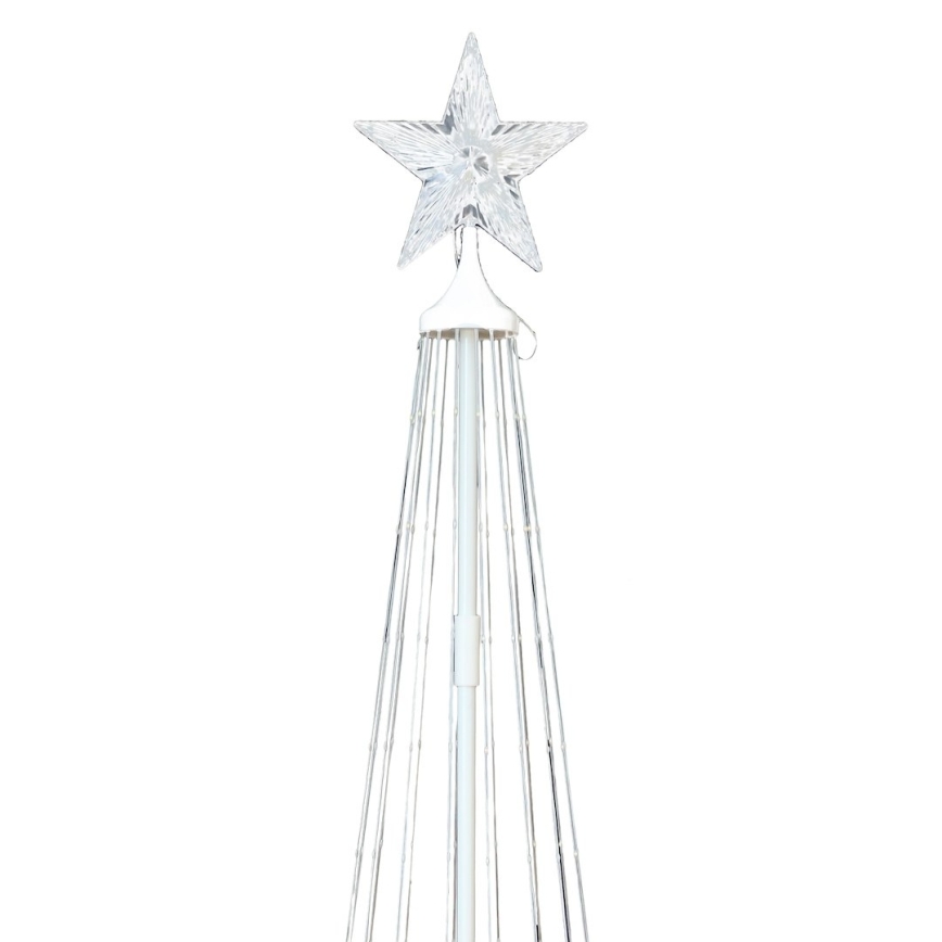 LED RGBW Stmívatelná venkovní vánoční dekorace LED/4W/230V 180 cm IP44 stromek + dálkové ovládání