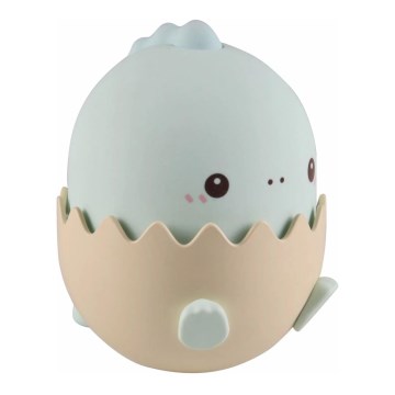 LED RGBW Stmívatelná dětská dotyková lampa BABY DINO LED/0,75W/5V USB 1200 mAh modrá