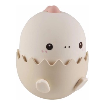 LED RGBW Stmívatelná dětská dotyková lampa BABY DINO LED/0,75W/5V USB 1200 mAh růžová