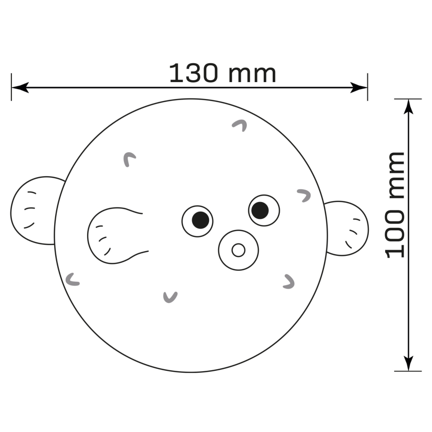 LED RGBW Stmívatelná dětská dotyková lampa HELI LED/1W/5V USB 1200 mAh rybička modrá