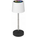 LED RGBW Stmívatelná dotyková venkovní nabíjecí stolní lampa LED/2W/5V IP44 1200 mAh šedá