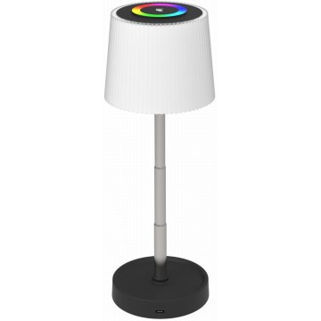 LED RGBW Stmívatelná dotyková venkovní nabíjecí stolní lampa LED/2W/5V IP44 1200 mAh šedá