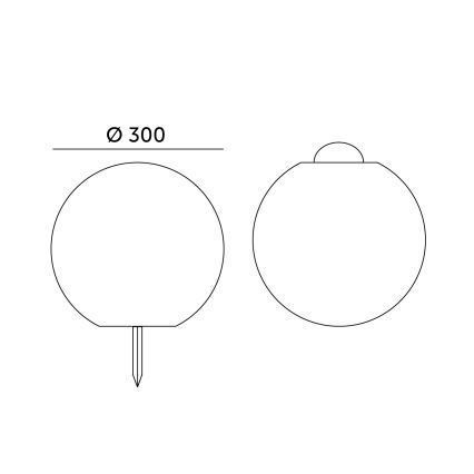 LED RGBW Stmívatelná solární lampa GARDEN BALL LED/5W/3,7V 3000K IP54 2200 mAh pr. 30 cm + dálkové ovládání