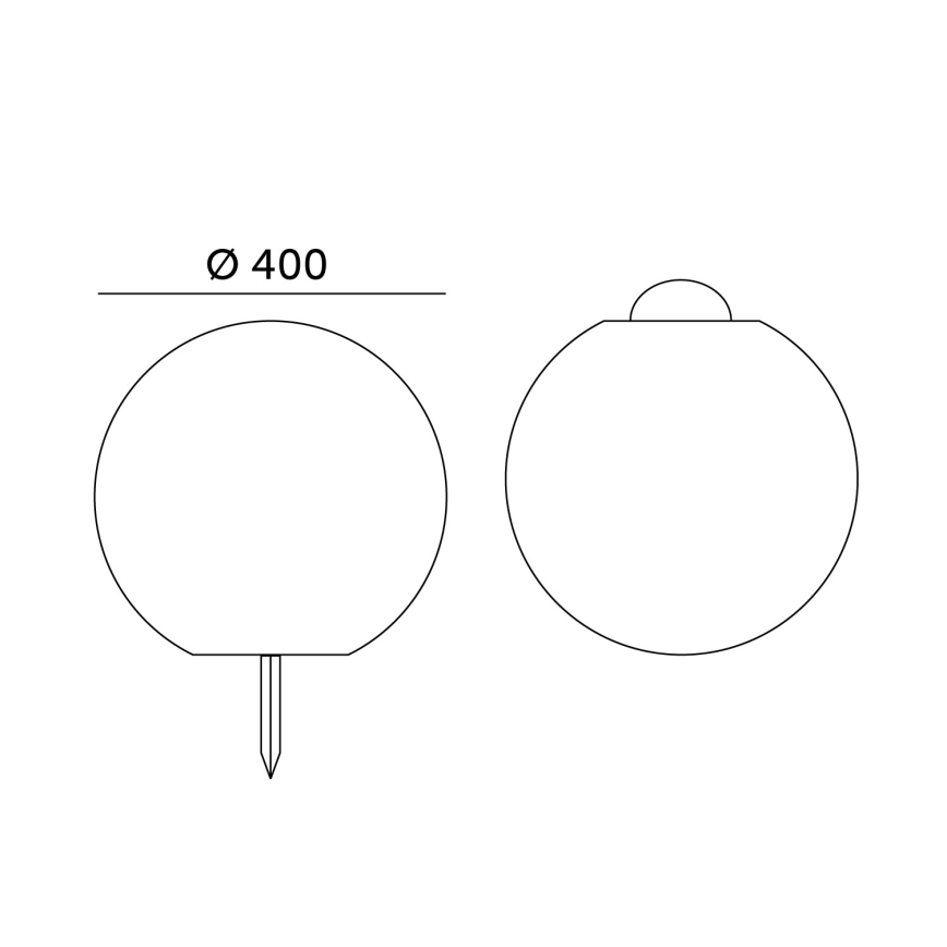 LED RGBW  Stmívatelná solární lampa GARDEN BALL LED/5W/3,7V 3000K IP54 2200 mAh pr. 40 cm + dálkové ovládání