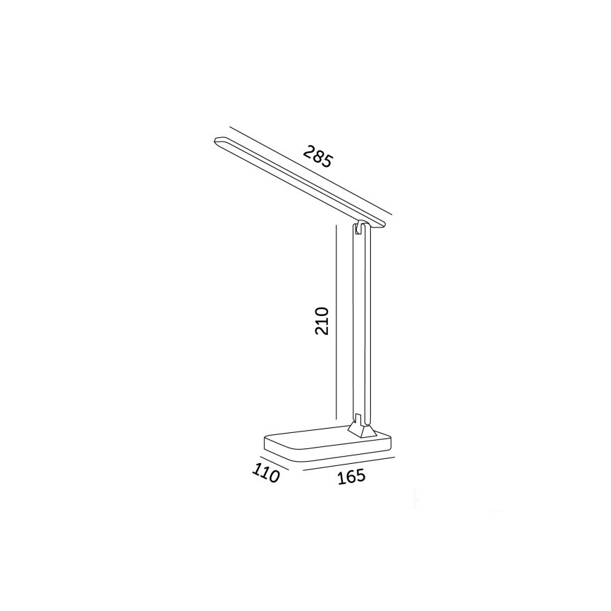 LED RGBW Stmívatelná stolní lampa NOBLITE LED/7W/5V 3000/4000/6500K černá