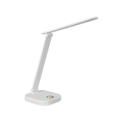 LED RGBW Stmívatelná stolní lampa s bezdrátovým nabíjením LED/7W/5V USB bílá