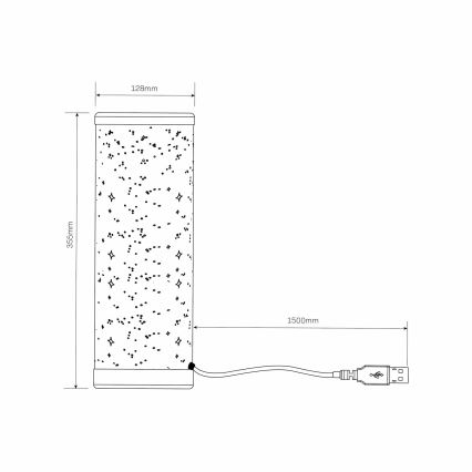LED RGBW Stmívatelná stolní lampa STELLA MINI LED/5W/5V + dálkové ovládání