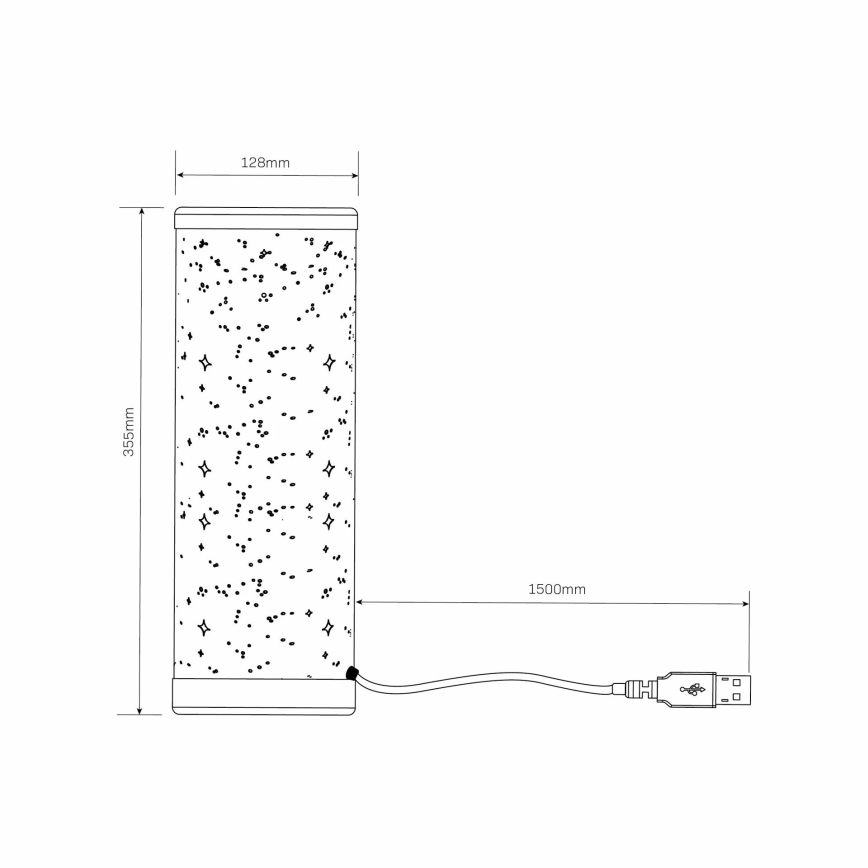 LED RGBW Stmívatelná stolní lampa STELLA MINI LED/5W/5V + dálkové ovládání