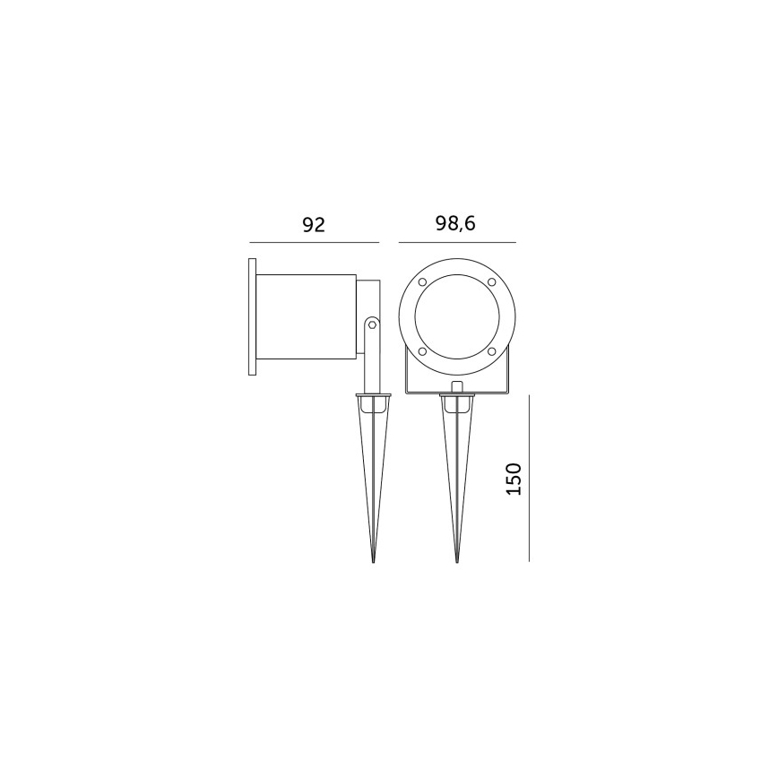 LED RGBW Stmívatelná venkovní lampa BLAKE 1xGU10/6W/230V IP65 + dálkové ovládání