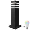 LED RGBW Stmívatelná venkovní lampa TEKSAS 1xE27/12W/230V 2700-6500K 44 cm IP44 antracit