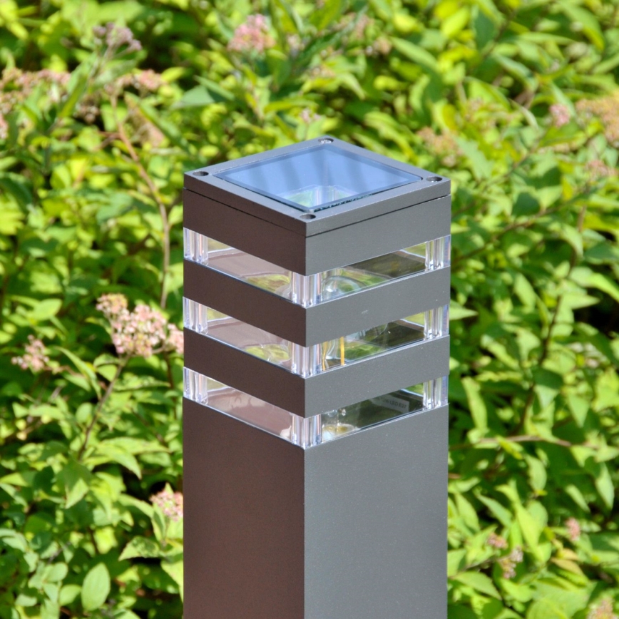 LED RGBW Stmívatelná venkovní lampa TEKSAS 1xE27/9W/230V 2700-6500K Wi-Fi 44 cm IP44 antracit