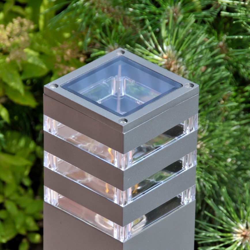 LED RGBW Stmívatelná venkovní lampa TEKSAS 1xE27/9W/230V 2700-6500K Wi-Fi 44 cm IP44 antracit