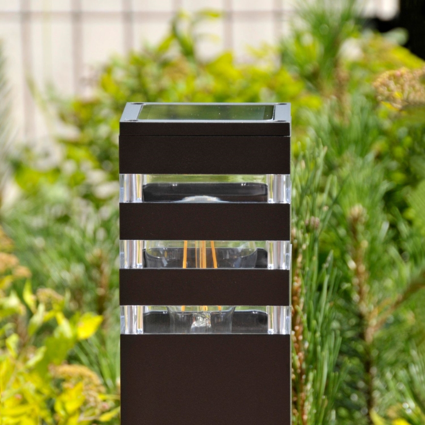 LED RGBW Stmívatelná venkovní lampa TEKSAS 1xE27/9W/230V 2700-6500K Wi-Fi 44 cm IP44 antracit