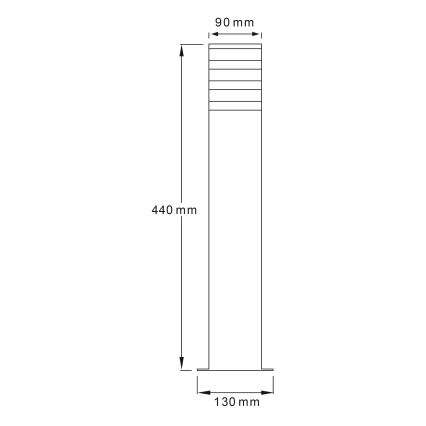 LED RGBW Stmívatelná venkovní lampa TEKSAS 1xE27/9W/230V 2700-6500K Wi-Fi 44 cm IP44 antracit