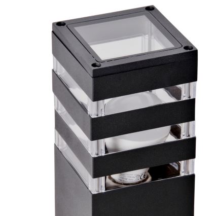 LED RGBW Stmívatelná venkovní lampa TEKSAS 1xE27/9W/230V 2700-6500K Wi-Fi 74 cm IP44 antracit