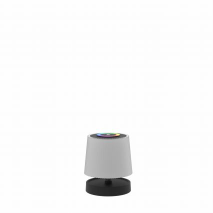 LED RGBW Stmívatelná venkovní nabíjecí stolní lampa LED/2W/5V IP44 1200 mAh šedá