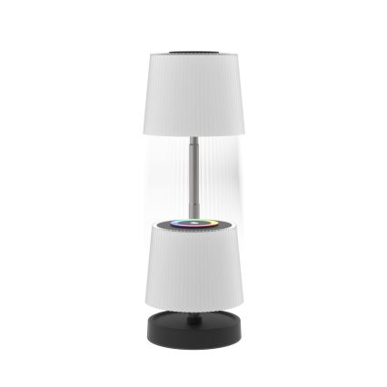 LED RGBW Stmívatelná venkovní nabíjecí stolní lampa LED/2W/5V IP44 1200 mAh šedá