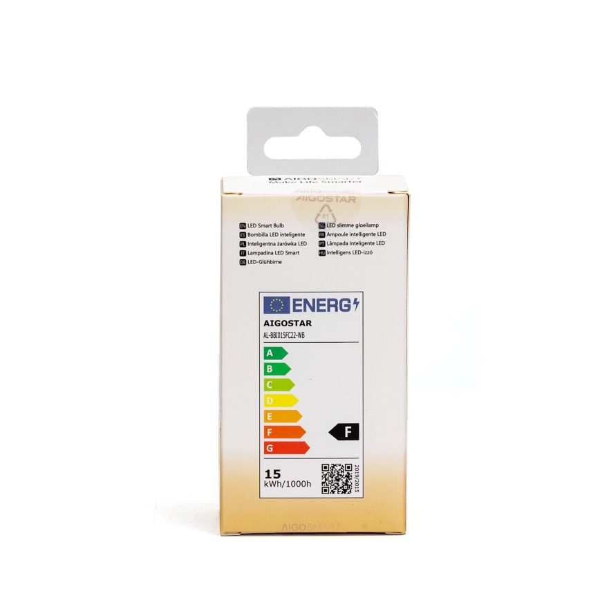 LED RGBW Stmívatelná žárovka A60 E27/15W/230V 2700-6500K Wi-Fi - Aigostar